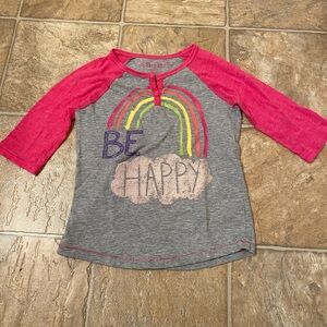 Girl’s Mudd Graphic Tee, 3/4 length sleeves, size 6